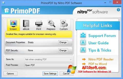 스크린 샷 PrimoPDF Windows 10