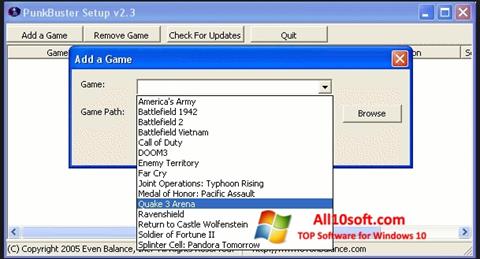 스크린 샷 PunkBuster Windows 10