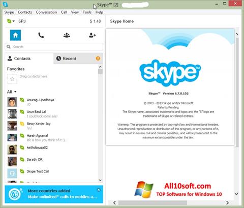 스크린 샷 Skype Setup Full Windows 10