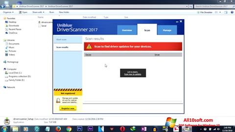 스크린 샷 DriverScanner Windows 10