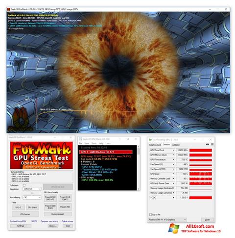 스크린 샷 FurMark Windows 10