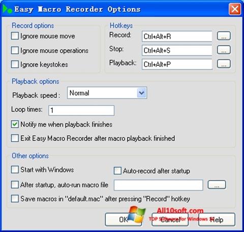 스크린 샷 Easy Macro Recorder Windows 10