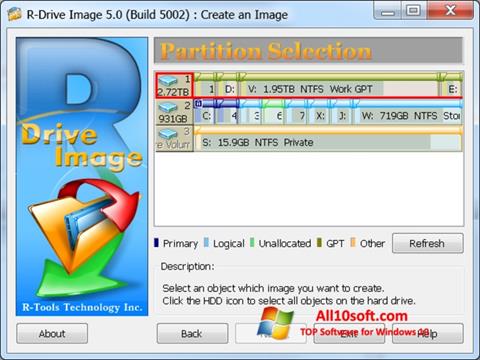 스크린 샷 R-Drive Image Windows 10