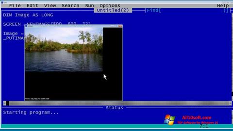 스크린 샷 QBasic Windows 10