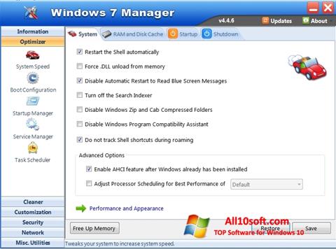 스크린 샷 Windows 7 Manager Windows 10