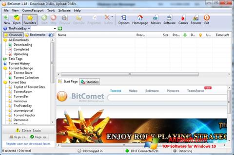 스크린 샷 BitComet Windows 10