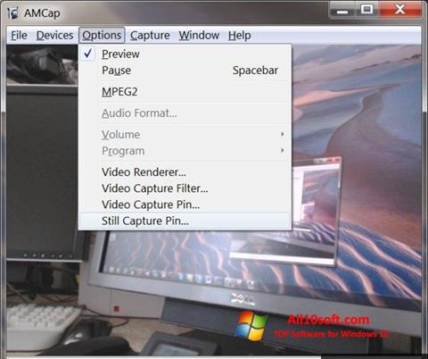 스크린 샷 AMCap Windows 10