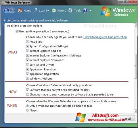 스크린 샷 Windows Defender Windows 10