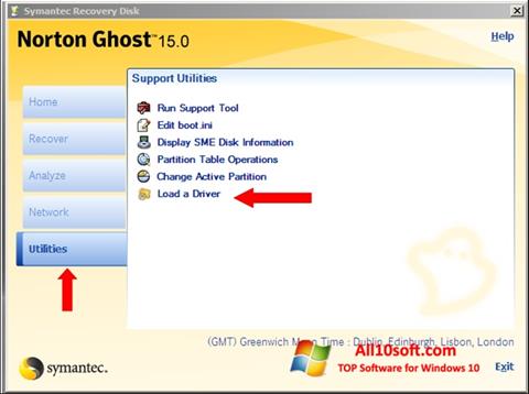 스크린 샷 Norton Ghost Windows 10