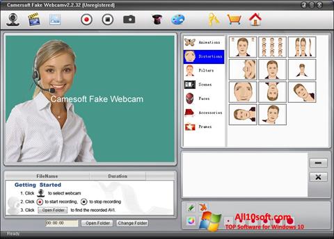 스크린 샷 Fake Webcam Windows 10