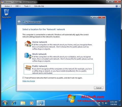 스크린 샷 Windows Virtual PC Windows 10