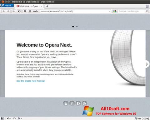 스크린 샷 Opera Developer Windows 10