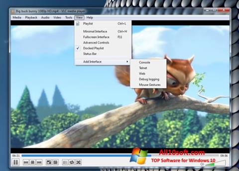 스크린 샷 VLC Media Player Windows 10