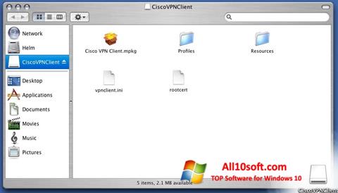 스크린 샷 Cisco VPN Client Windows 10