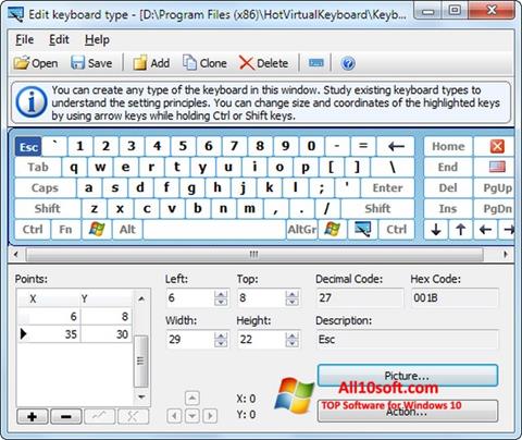 스크린 샷 Virtual Keyboard Windows 10