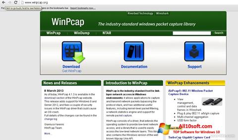 스크린 샷 WinPcap Windows 10