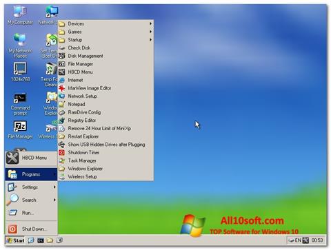 스크린 샷 Hirens Boot CD Windows 10