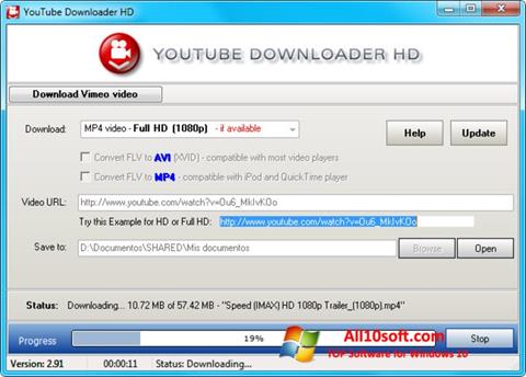 스크린 샷 Youtube Downloader HD Windows 10
