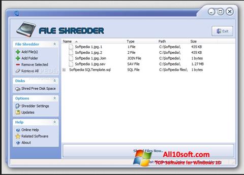 스크린 샷 File Shredder Windows 10