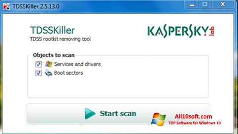 스크린 샷 Kaspersky TDSSKiller Windows 10