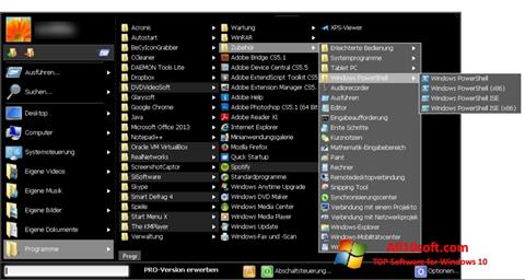 스크린 샷 Start Menu X Windows 10