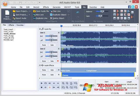 스크린 샷 AVS Audio Editor Windows 10
