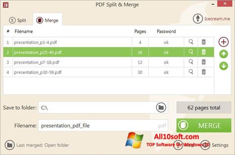 스크린 샷 PDF Split and Merge Windows 10