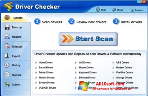 스크린 샷 Driver Checker Windows 10