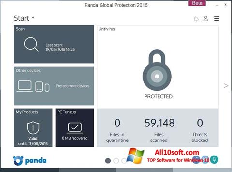 스크린 샷 Panda Global Protection Windows 10