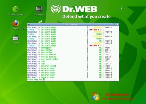 스크린 샷 Dr.Web LiveCD Windows 10