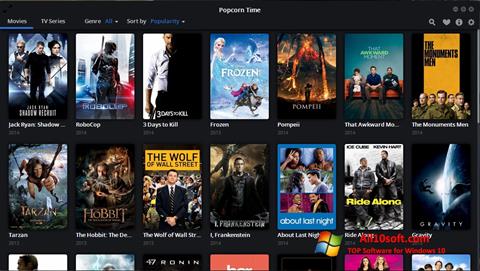 스크린 샷 Popcorn Time Windows 10