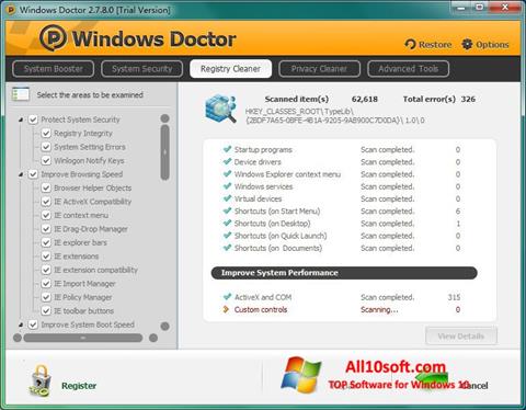 스크린 샷 Windows Doctor Windows 10