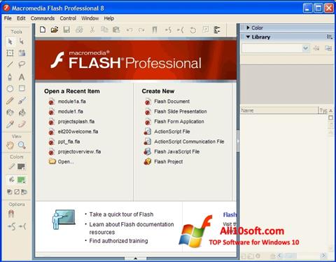 스크린 샷 Macromedia Flash Player Windows 10