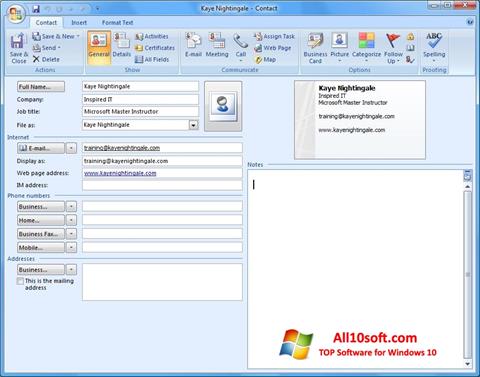 스크린 샷 Microsoft Outlook Windows 10