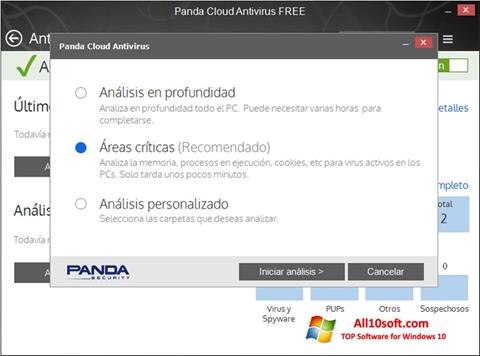 스크린 샷 Panda Cloud Windows 10