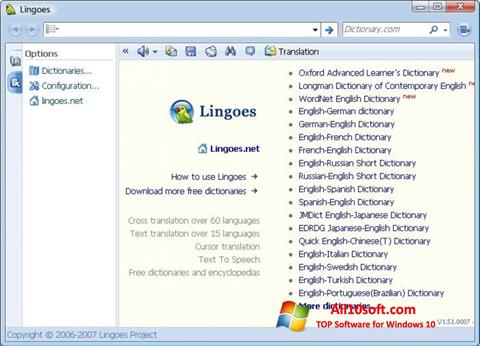 스크린 샷 Lingoes Windows 10