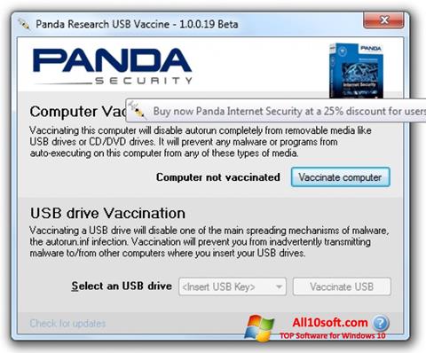 스크린 샷 Panda USB Vaccine Windows 10