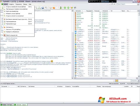 스크린 샷 FlylinkDC++ Windows 10