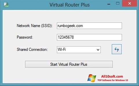 스크린 샷 Virtual Router Plus Windows 10