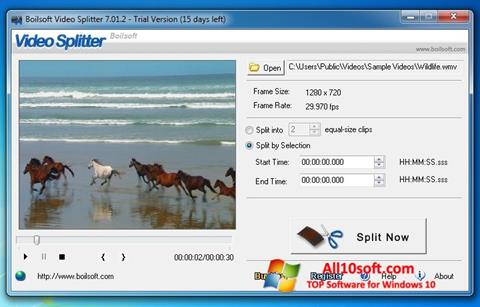 스크린 샷 Boilsoft Video Splitter Windows 10